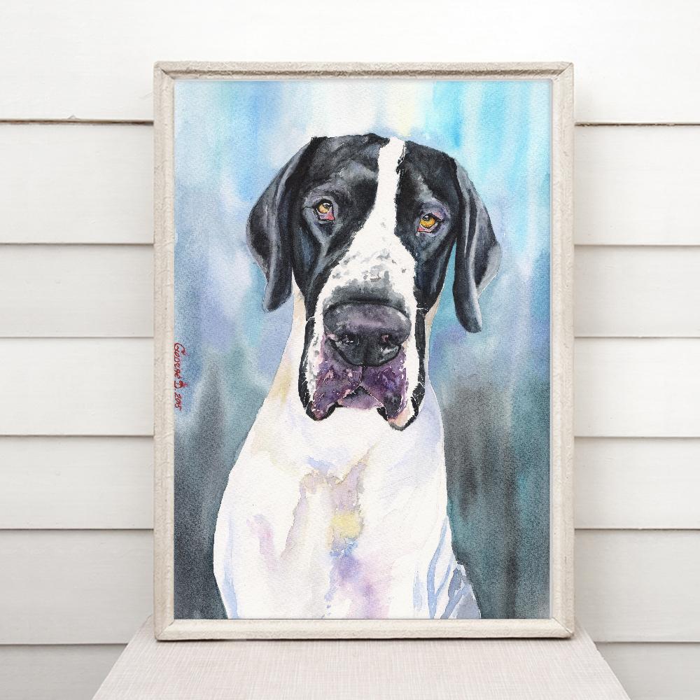 Print "Great Dane" | Watercolor
