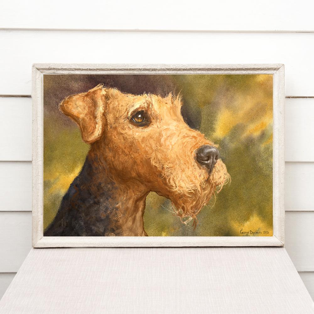 Print "Airedale Terrier" | Mixed technique