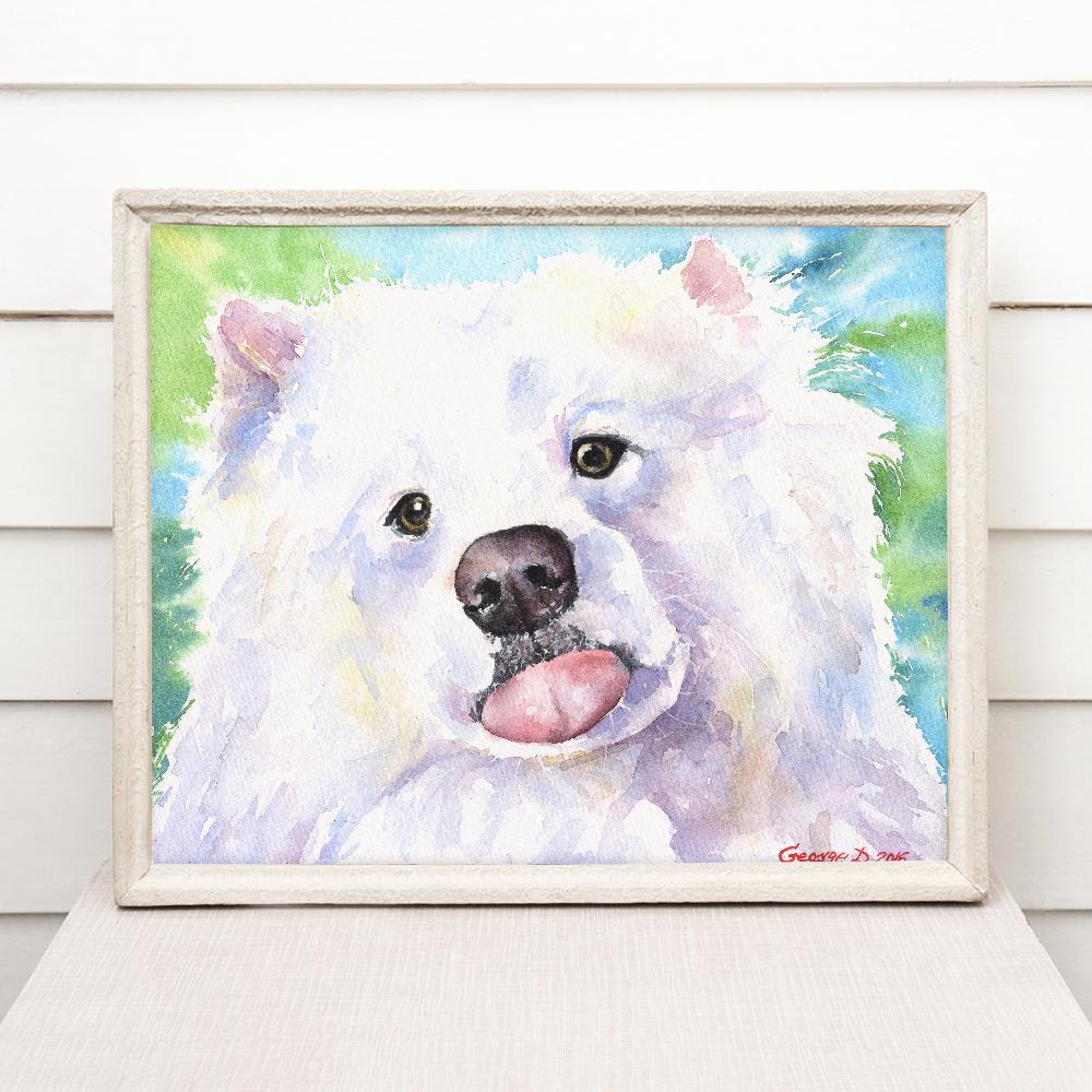 Print "Samoyed" | Watercolor