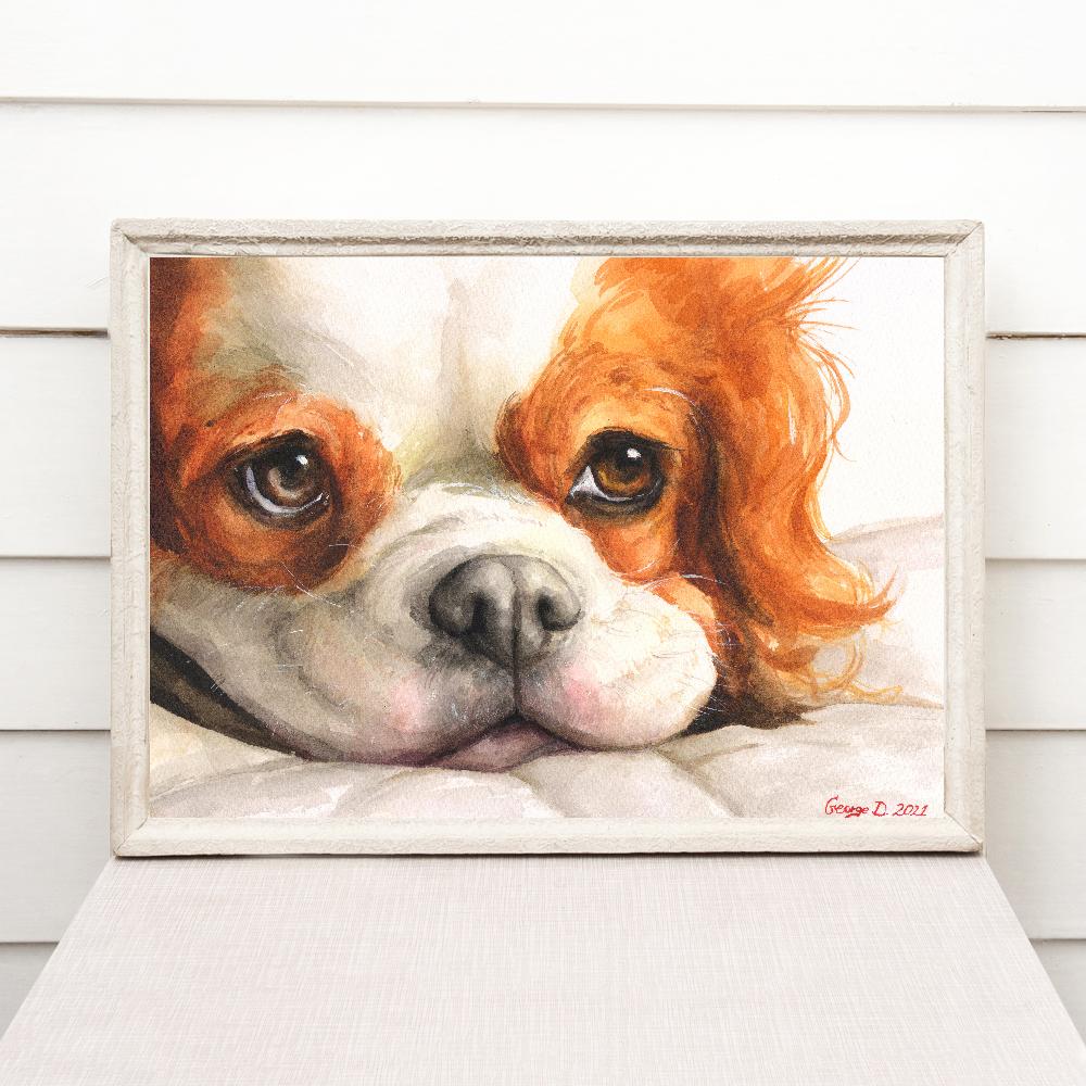 Print "Cavalier King Charles Spaniel" | Watercolor