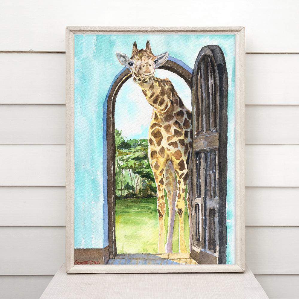 Print "Knock-knock" | Watercolor
