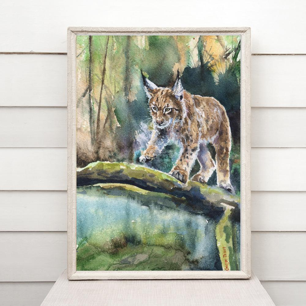 Print "Lynx" | Watercolor