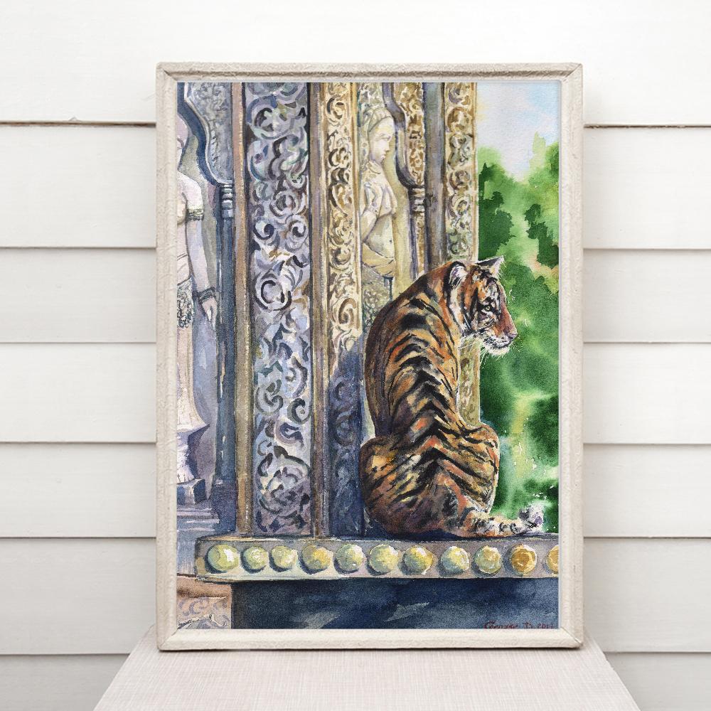 Print "Tiger" | Watercolor
