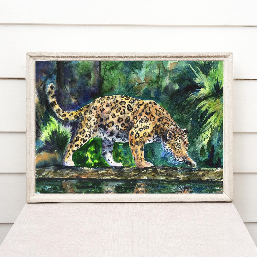 Print "Leopard" | Watercolor
