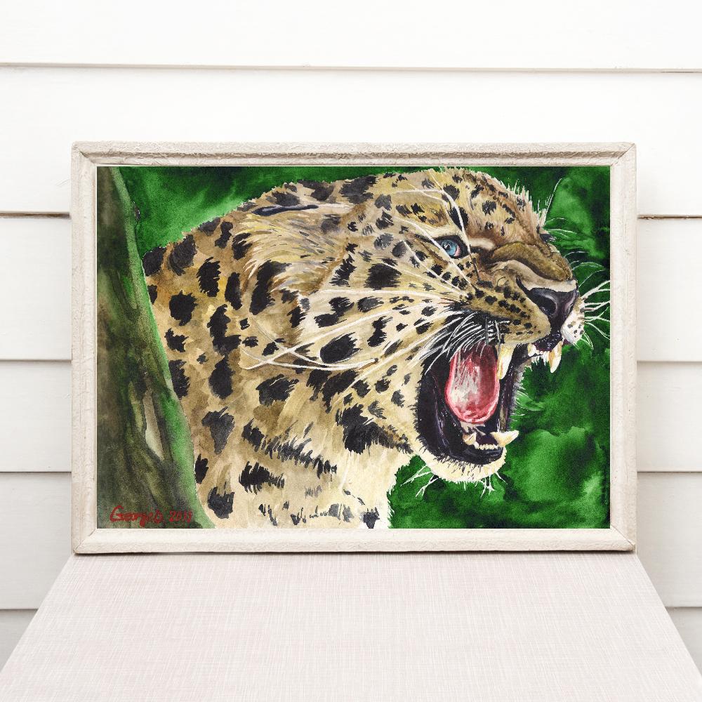 Print "Cheetah" | Watercolor