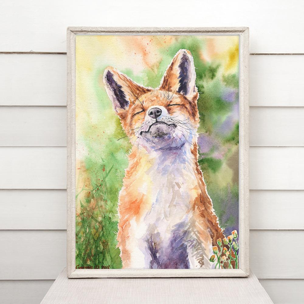 Print "Fox" | Watercolor