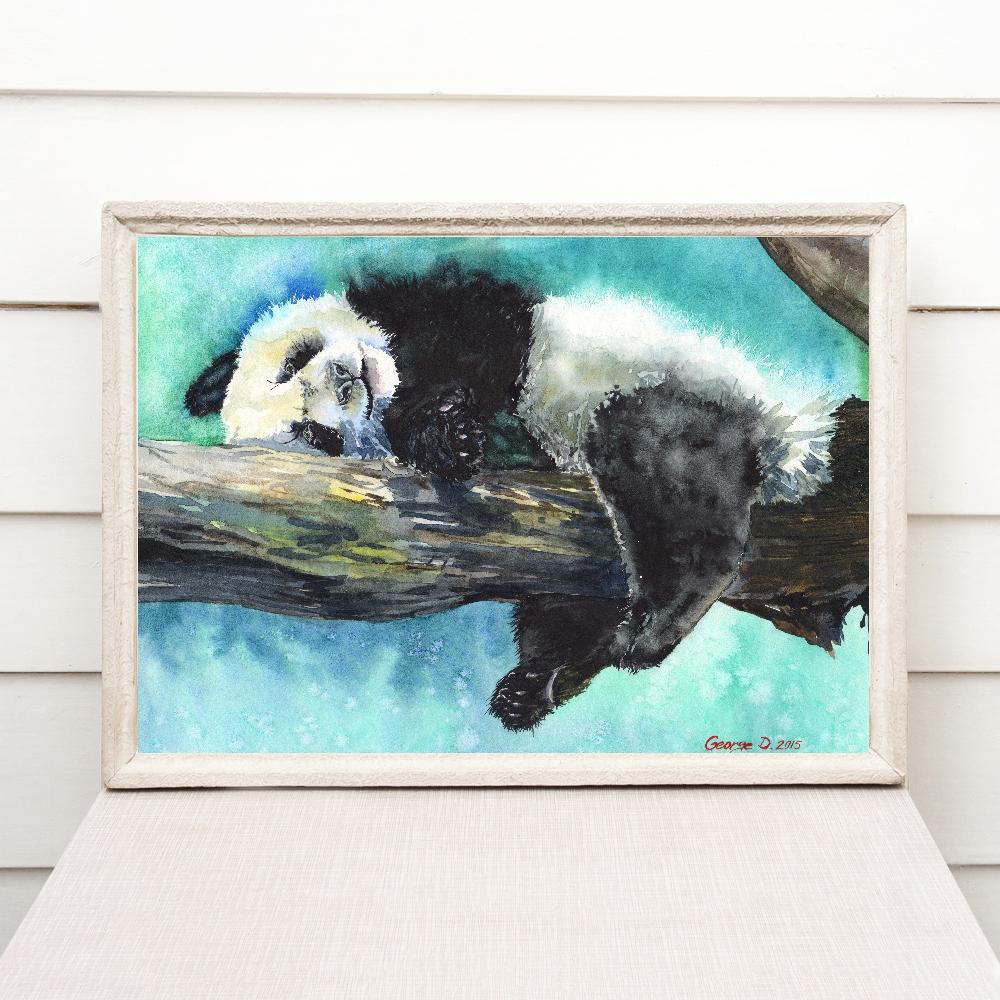 Print "Panda" | Watercolor