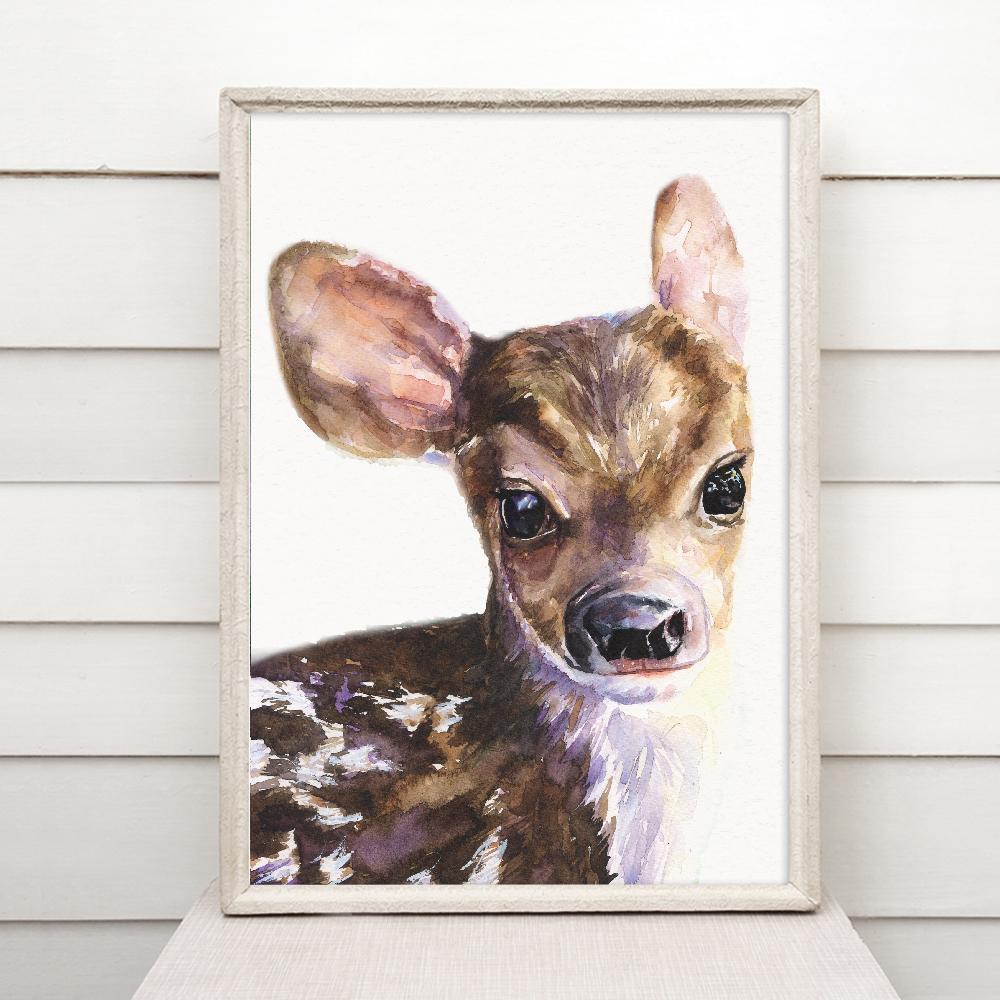 Print "Deer baby" | Watercolor