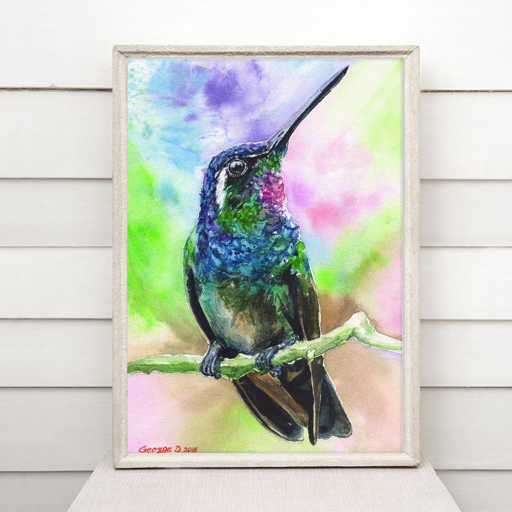 Print "Colibri" | Watercolor