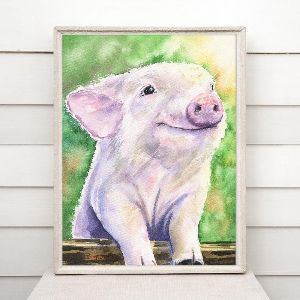 Print "Piglet" | Watercolor