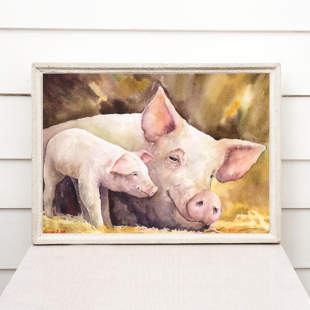 Print "Pure care" | Watercolor