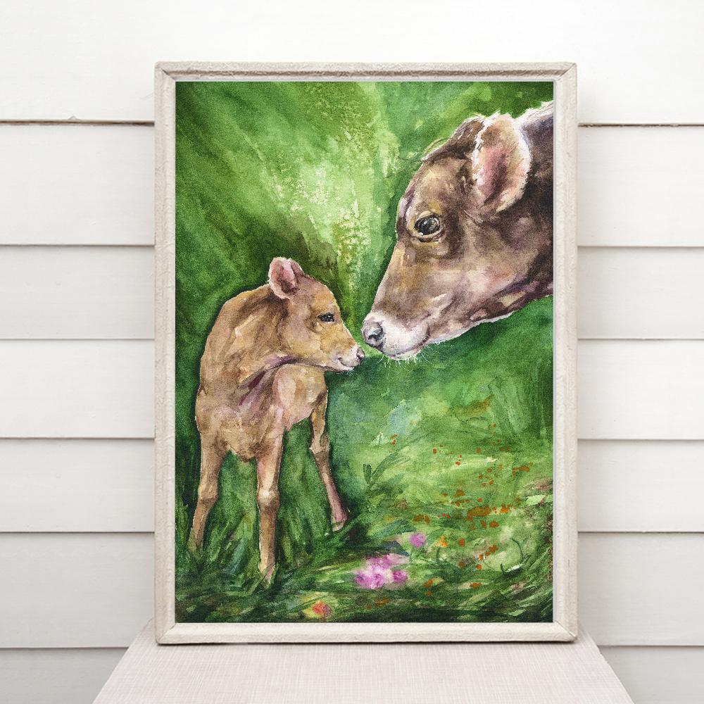 Print "Mother's care" | Watercolor
