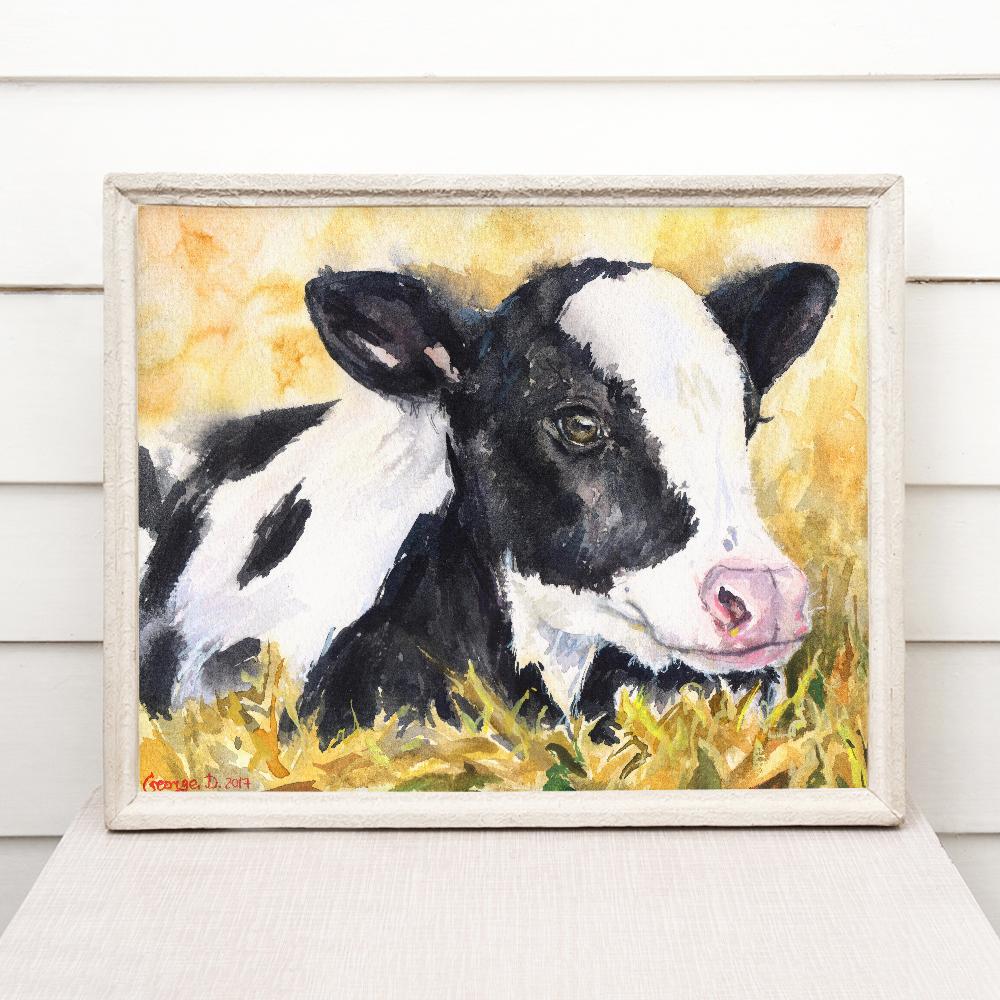 Print "Calf" | Watercolor