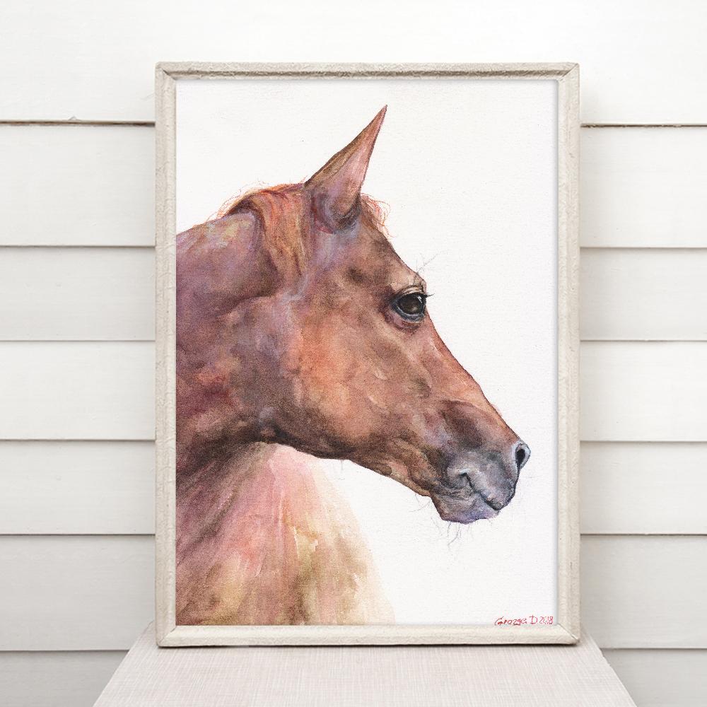 Print "Horse" | Watercolor