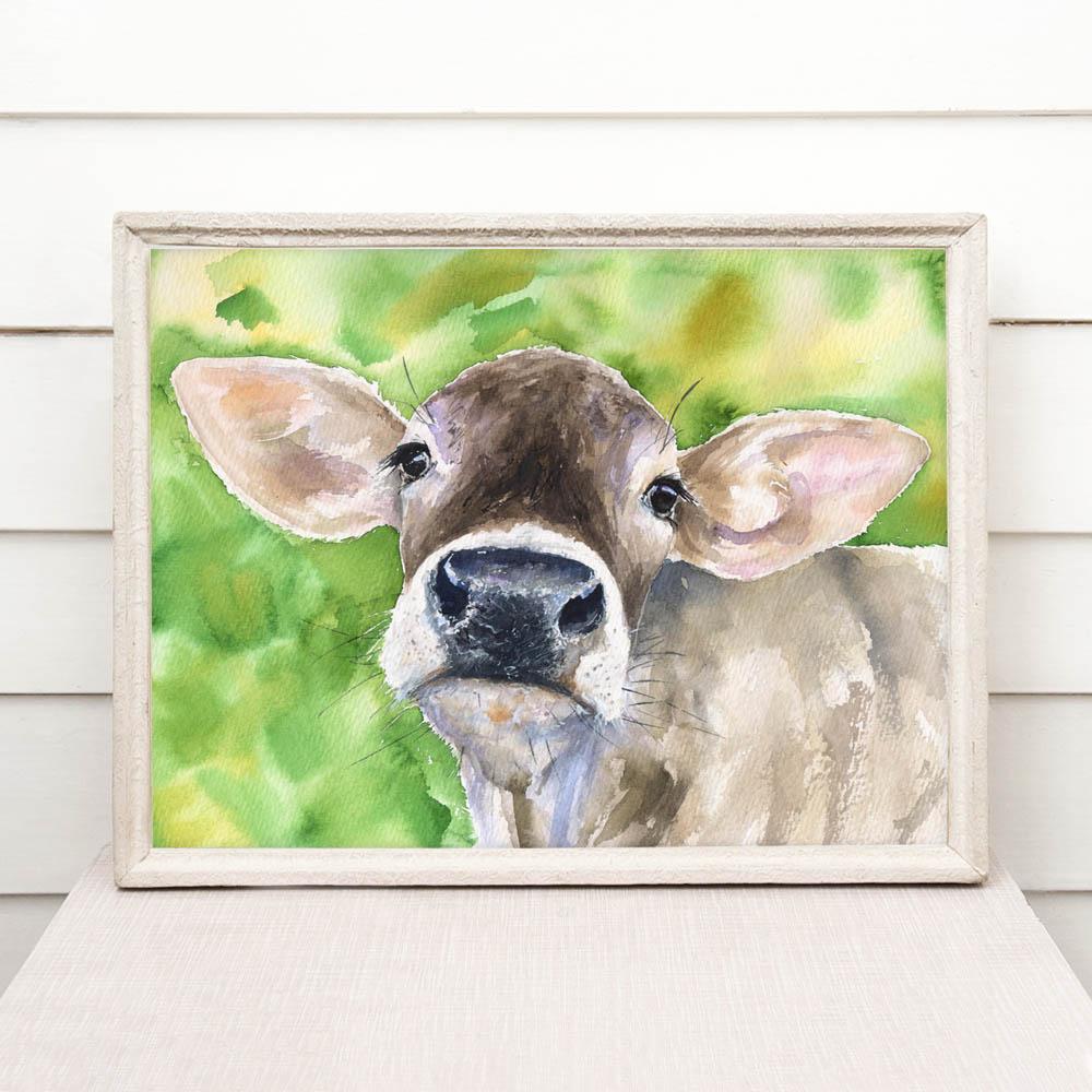 Print "Cow" | Watercolor
