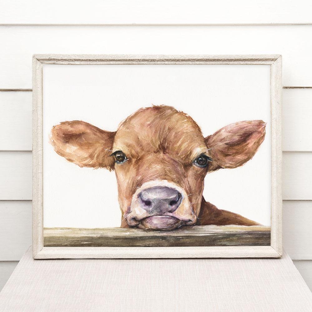 Print "Calf" | Watercolor