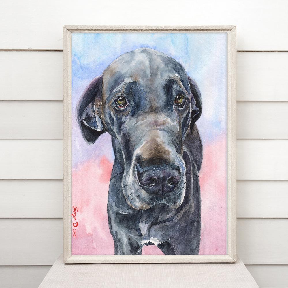 Print "Great Dane" | Watercolor