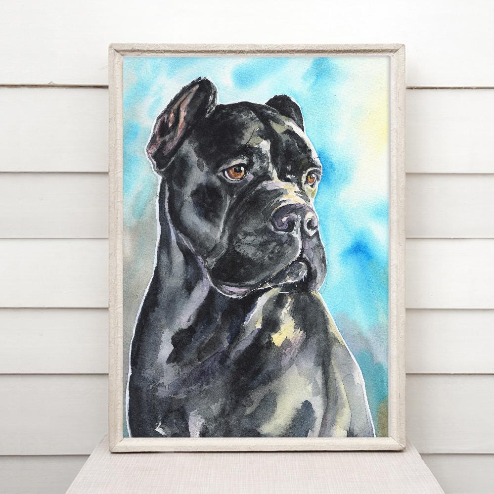 Print "Cane corso" | Watercolor
