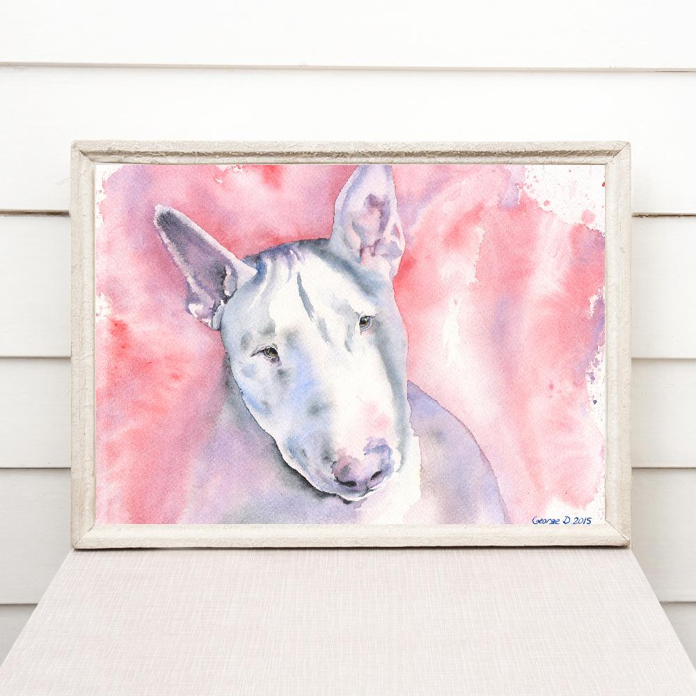 Print "Bull terrier" | Watercolor