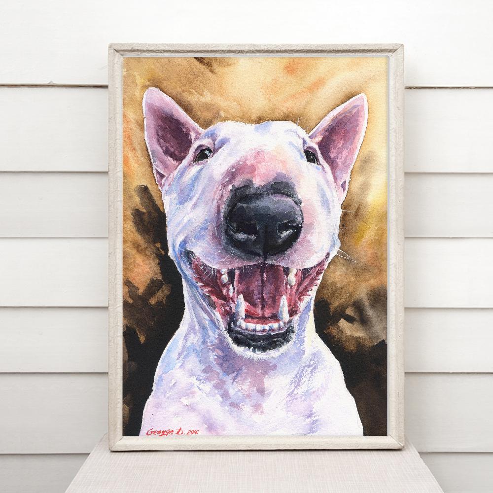 Print "Bull terrier" | Watercolor