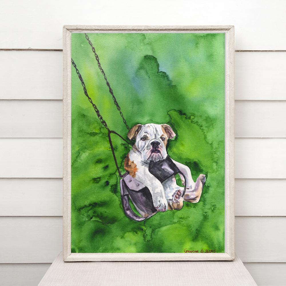 Print "Happiness" | Watercolor