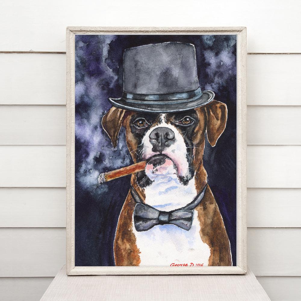 Print "Brutal boxer" | Watercolor