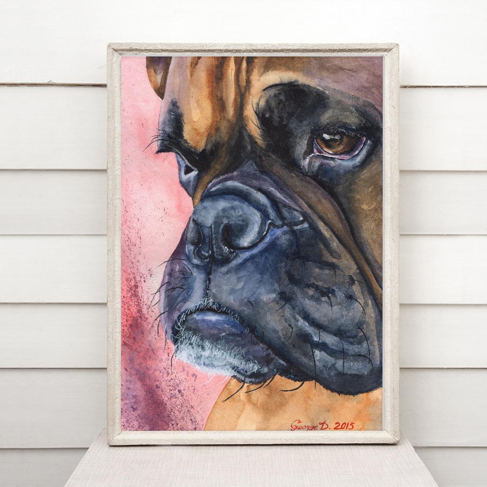 Print "Boxer" | Watercolor