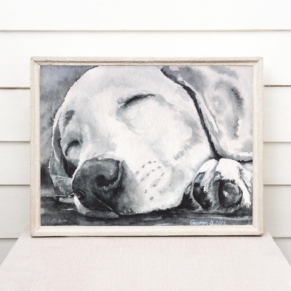 Print "Happy Dreams" | Watercolor