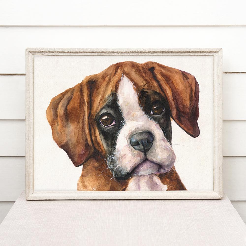 Print "Boxer" | Watercolor