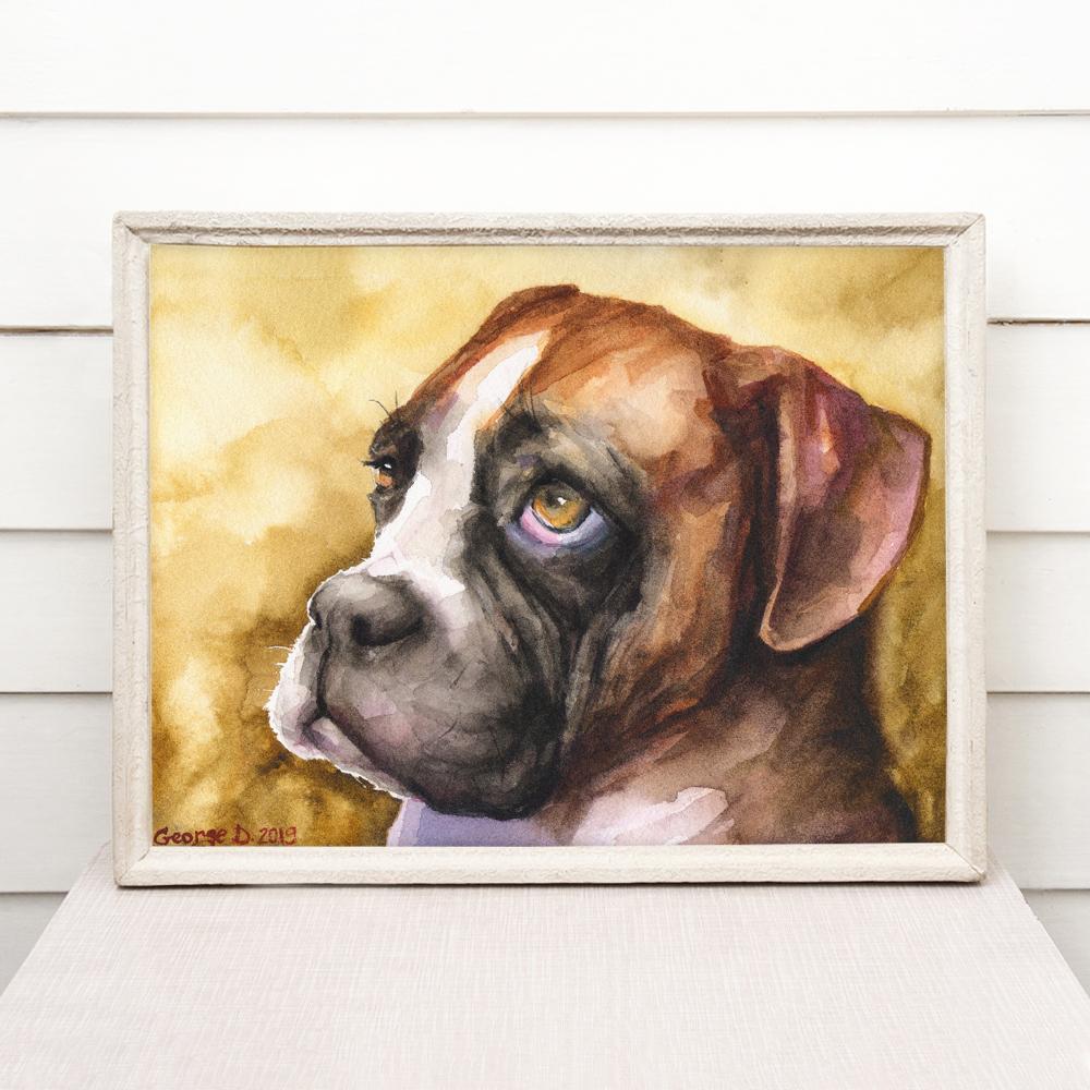 Print "Boxer" | Watercolor