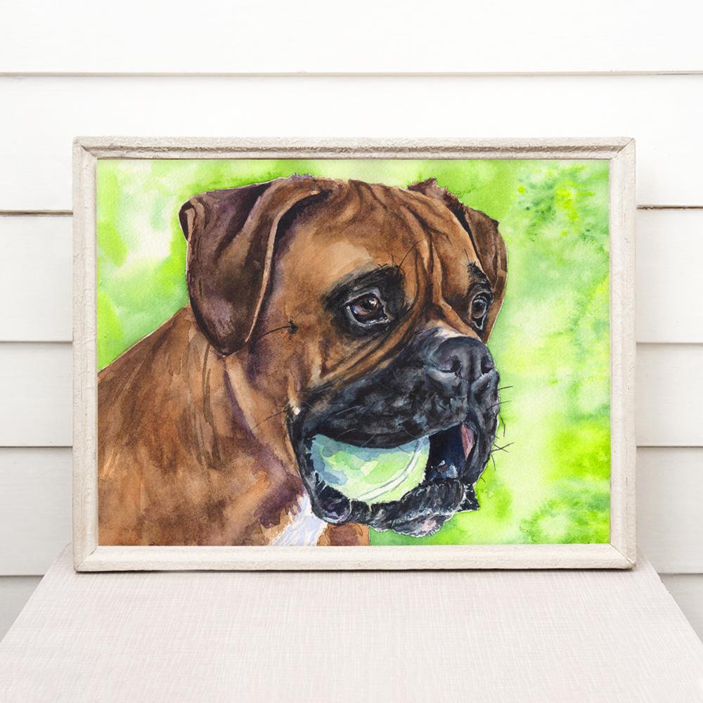 Print "Boxer" | Watercolor