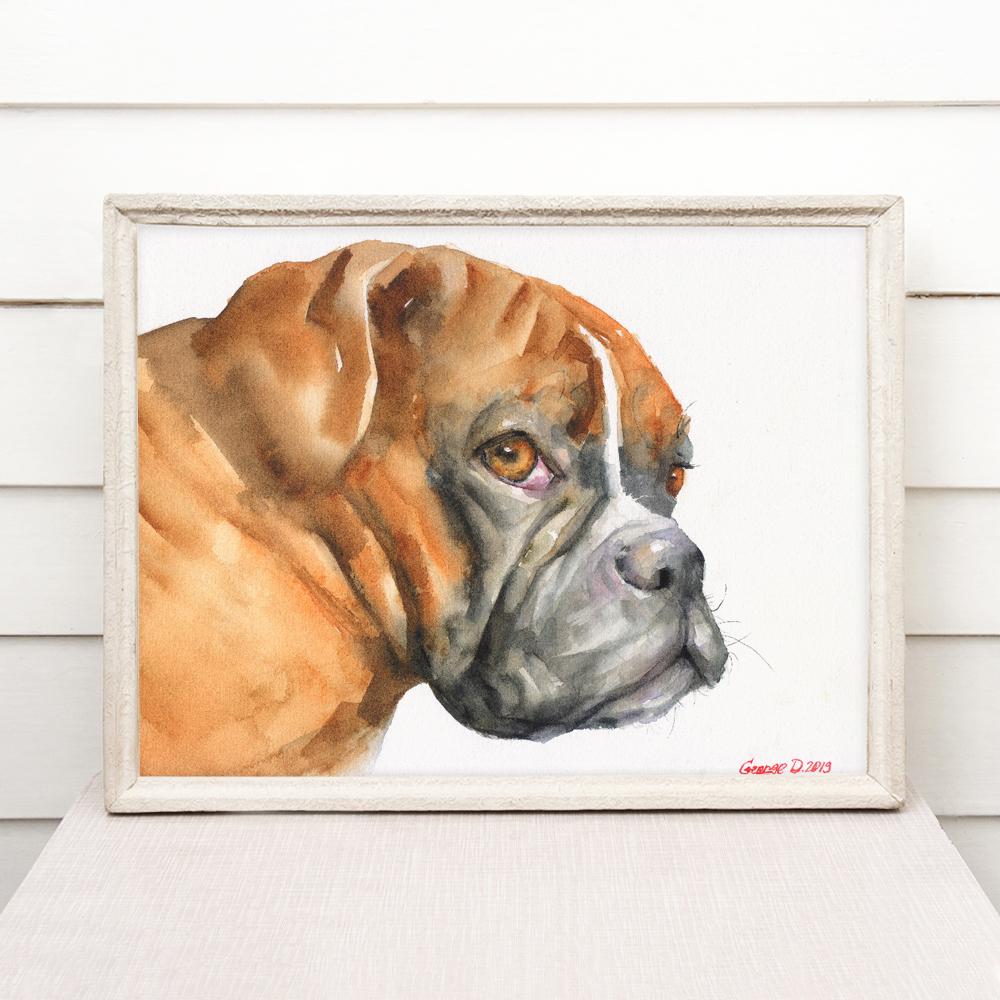 Print "Boxer" | Watercolor