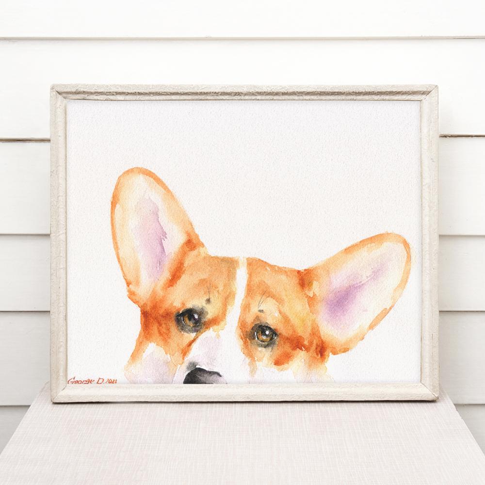 Print "Corgi" | Watercolor