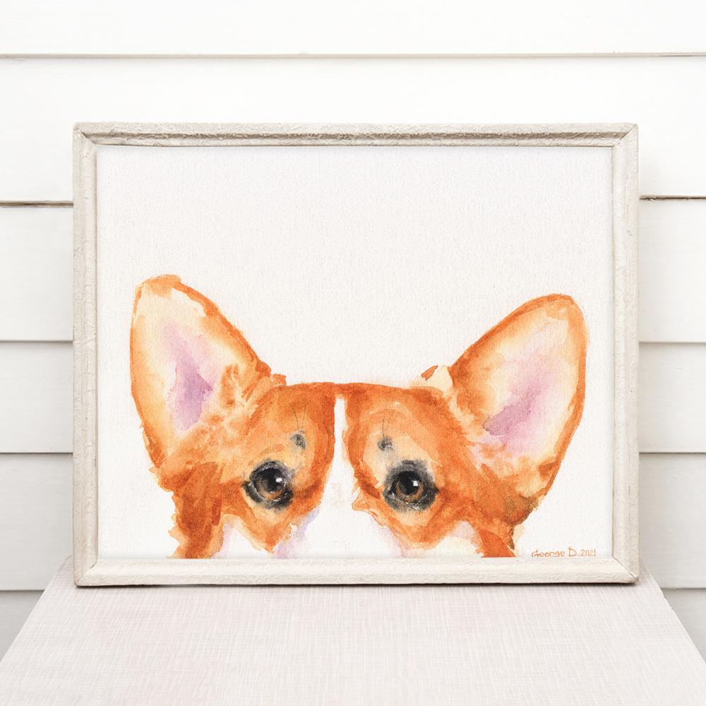 Print "Corgi" | Watercolor
