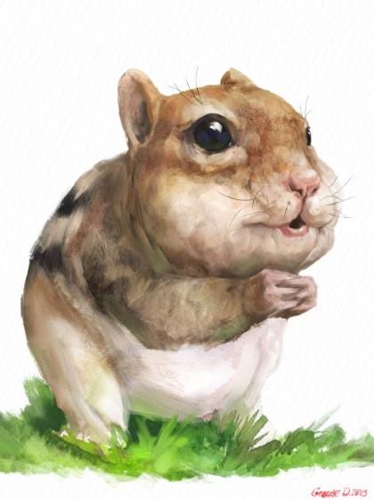 Print "Сhipmunk" | Watercolor