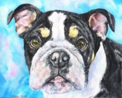 Print "English bulldog" | Watercolor