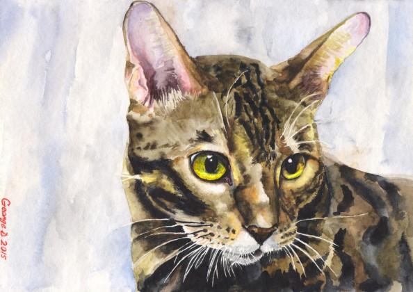 Print "Cat" | Watercolor