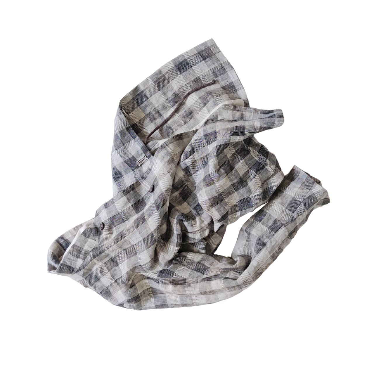 Basic jacket #0 in checkered linen