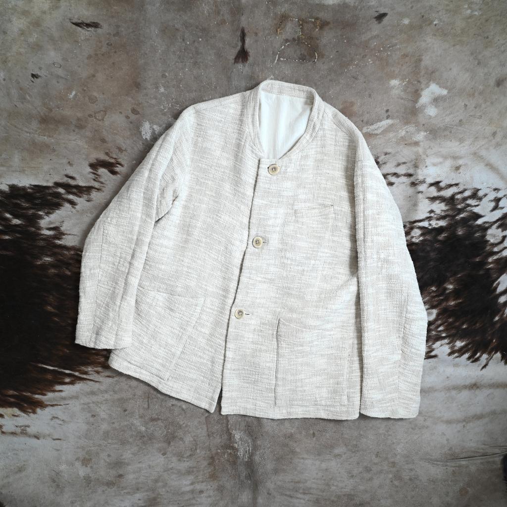 Basic jacket #4 in raw hemp