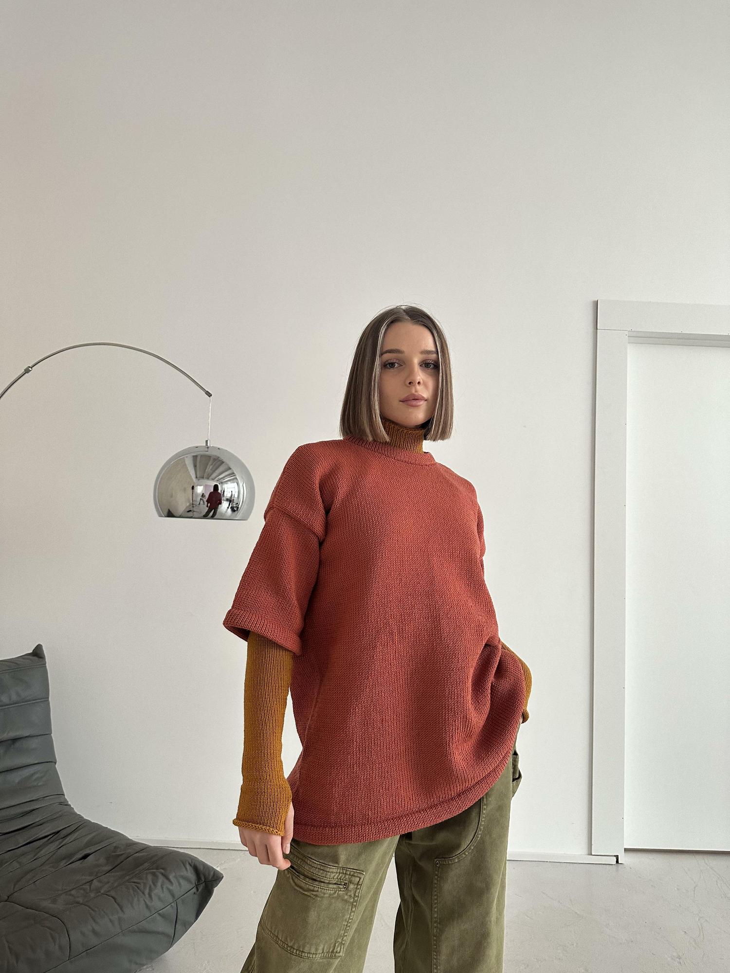 Оверсайз футболка корица