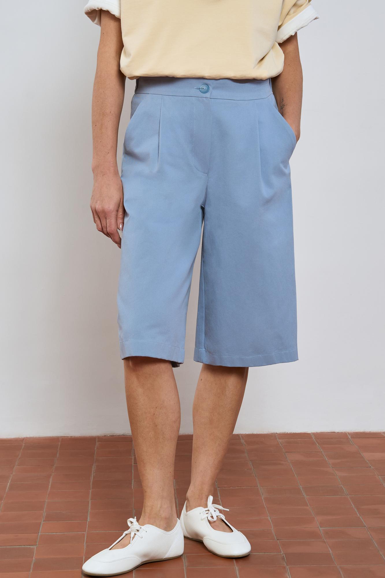 Шорты серо-голубые