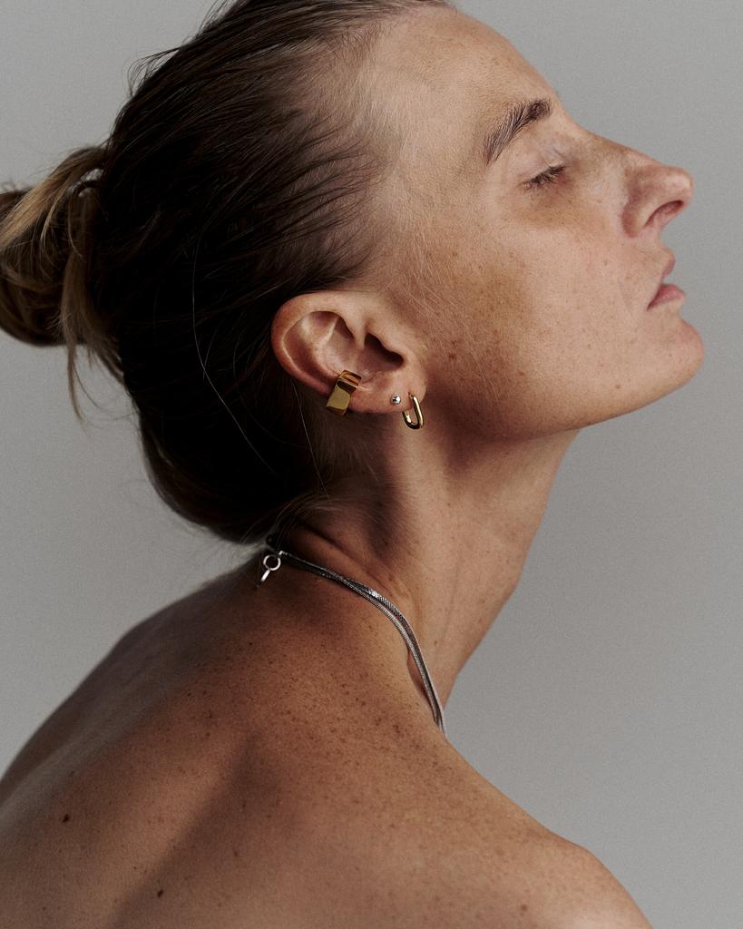 сережки звенья 10 мм gold