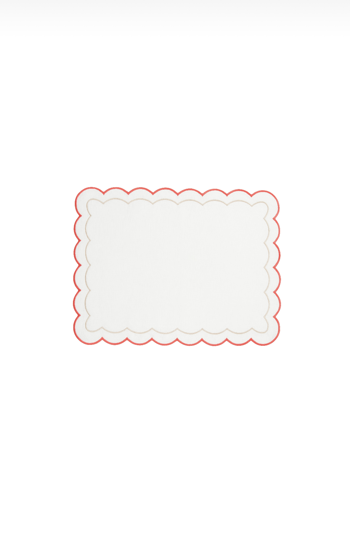 Плейсмат для сервировки стола с красной каемкой (прямоугольная)