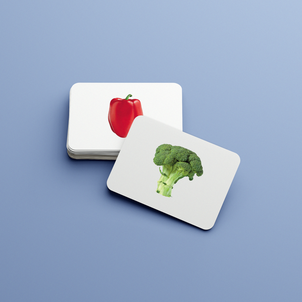 Овощи. Набор развивающих карточек для детей Монтессори