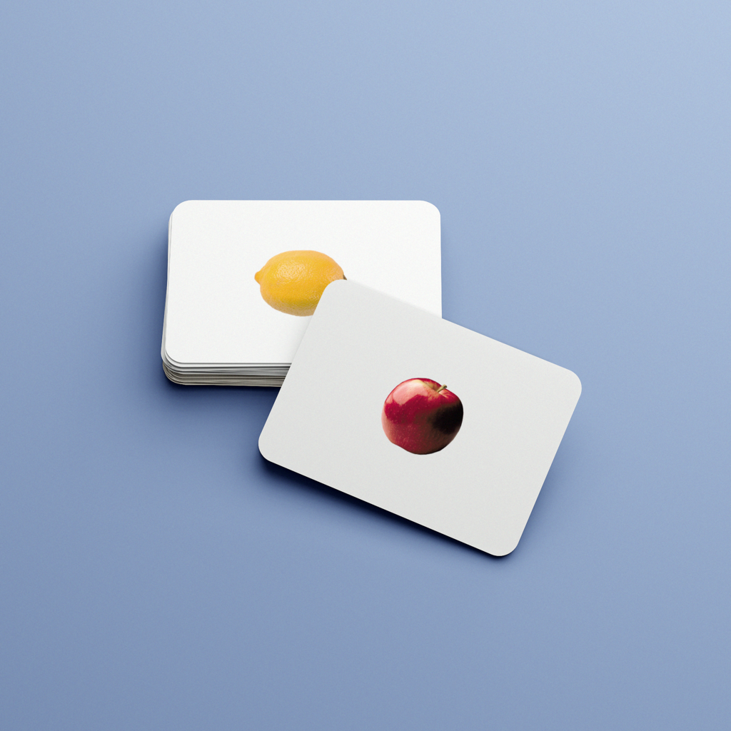 Фрукты. Набор развивающих карточек для детей Монтессори