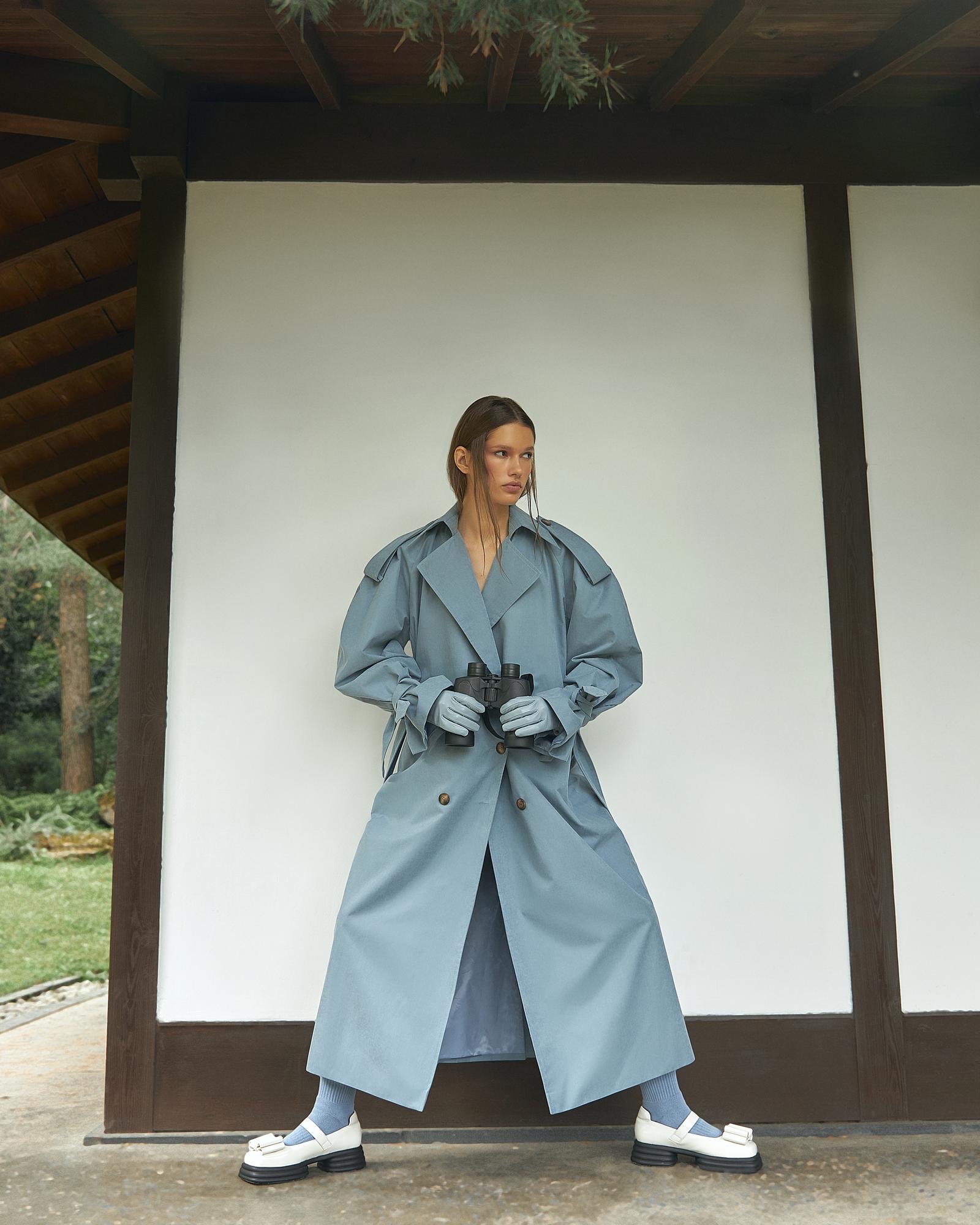 TRENCH COAT WINGS BLUE