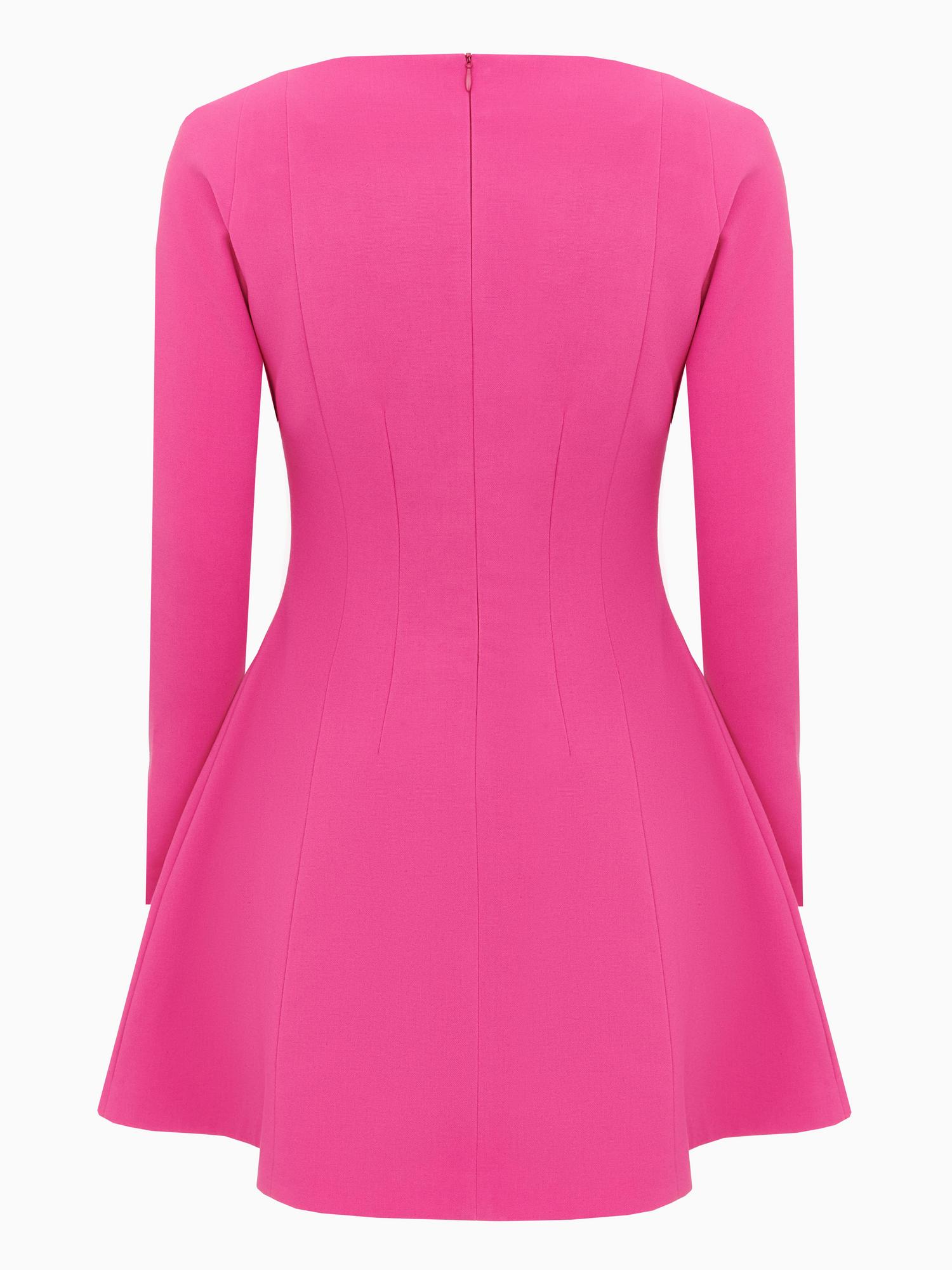 МИНИ-ПЛАТЬЕ С ФАНТИЗИЙНЫМ ВЫРЕЗОМ ИЗ ВИСКОЗЫ