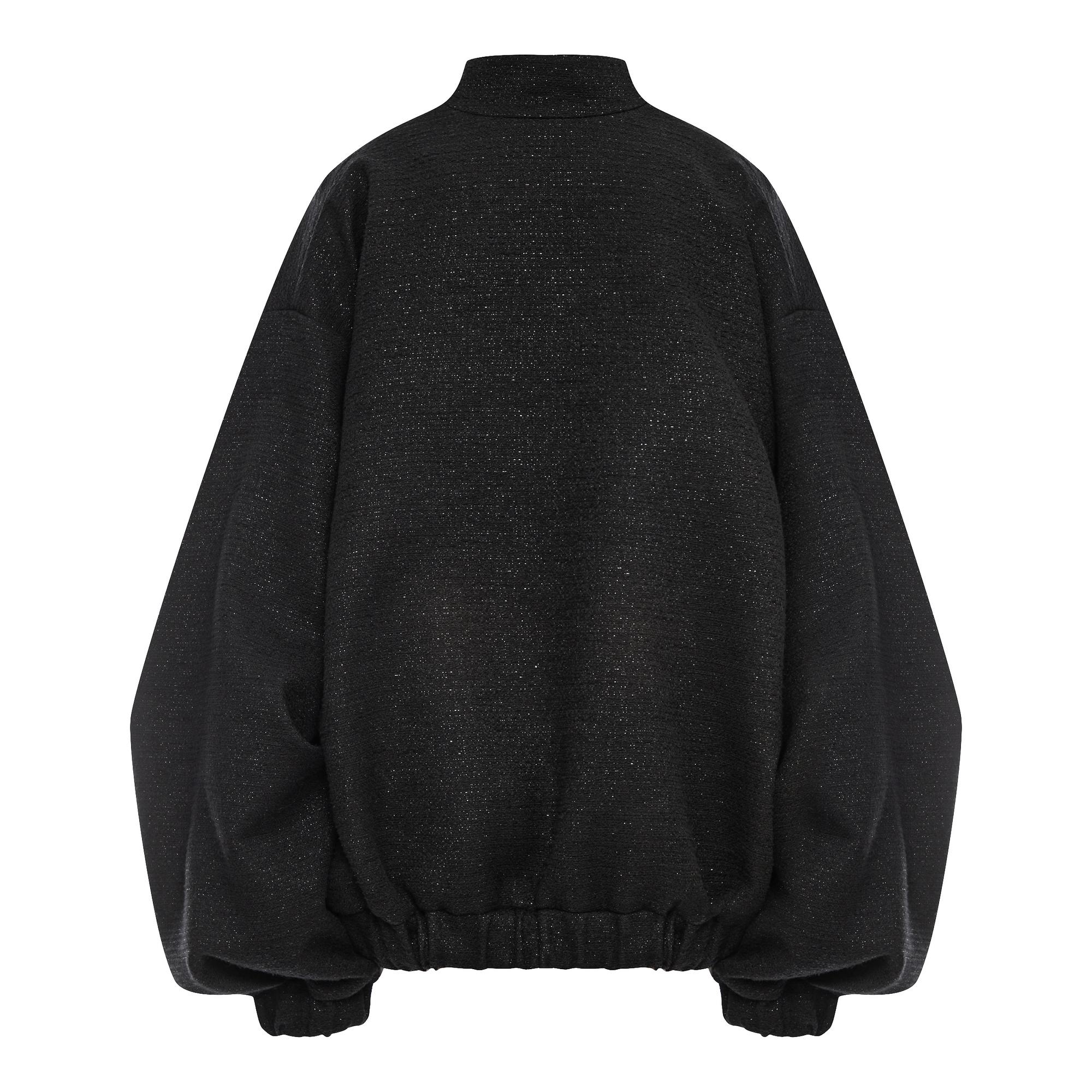 Бомбер из твида SHINE BLACK