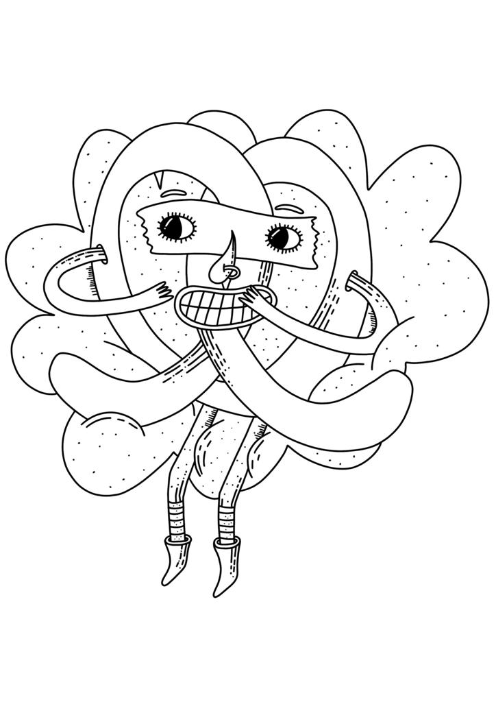 Раскраска крендель