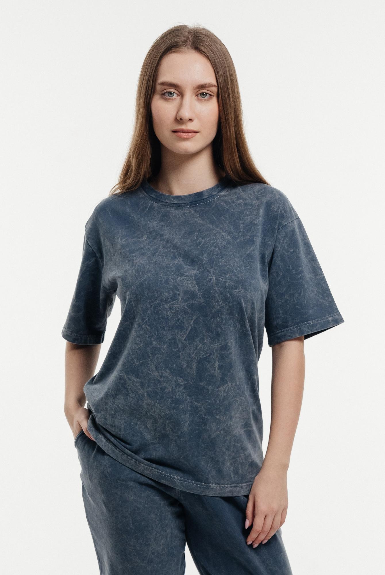 Футболка Женская вареная синяя